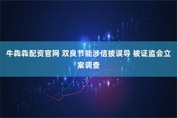 牛犇犇配资官网 双良节能涉信披误导 被证监会立案调查